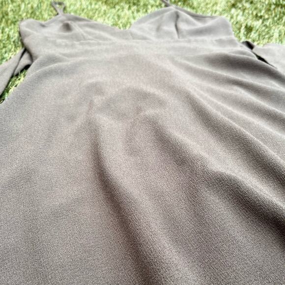 Arrays Bow Tie Spaghetti Strap A-Line Mini Dress Olive Green Summer Dress Large - Picture 3 of 11